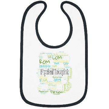 Discover Physical Therapist Terminology Cloud Design Physical Therapy Bibs