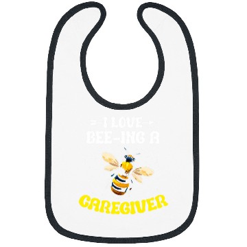 Discover I Love Beeing a Caregiver Support Worker Bumblebee Bibs