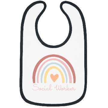 Discover Social Worker Leopard Rainbow Social Work Graduation 2 Bibs