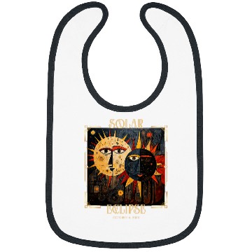 Discover Solar Eclipse America October 14 Abstract Art Bibs