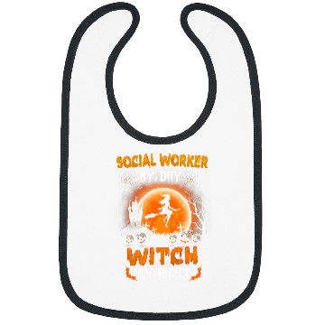 Discover social worker by day witch by night halloween social worker Bibs