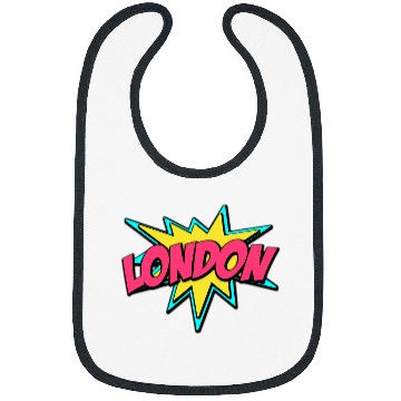 Discover London UK Retro Comic Book Art Superhero Bubble Bibs