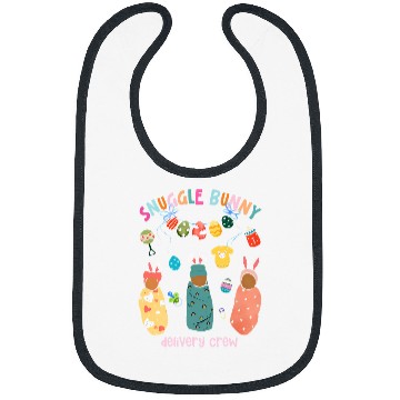 Discover Snuggle Bunny Delivery Crew Happy Easter Day LD nurses Bibs