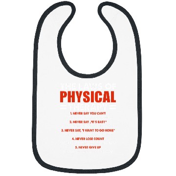 Discover PT Physical Therapist The Laws Of Physical Therapy 12 Bibs