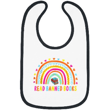 Discover I Read Banned Books vintages Rainbow Reading Book Lover Bibs