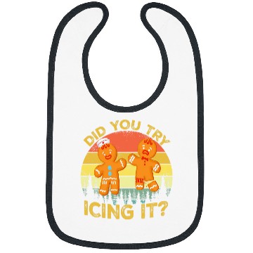Discover vintages Christmas nurses Gingerbread Man Did You Try Icing It Bibs