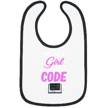 Discover Yes Im A Girl Yes I Code Programmer Computer Debugging Bibs