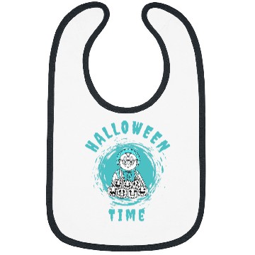 Discover Halloween Time Creepy Freaky Robot Computer Scientist Nerd Coder Bibs