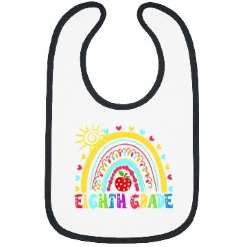 Discover student teacher eighth grade rainbow back to school Bibs
