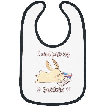 Discover I Read Past My Bedtime Cute Reading Bunny Pajama Bibs