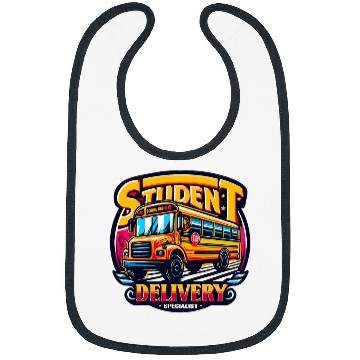 Discover Woman School Bus Driver Gift Student Delivery Speciel Bibs