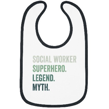 Discover Social Worker Superhero Legend Myth Funny Bibs