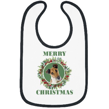 Discover Merry Christmas Fox Terrier Smooth Bibs