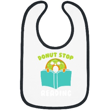 Discover Donut Stop Reading Lover Book Nerd Bookworm Bibs