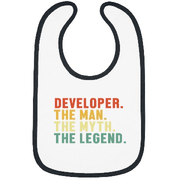 Discover Mens Developer Man Myth Legend Coder Engineer Software Developer Bibs