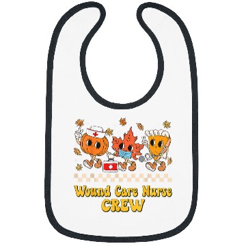Discover Wound Care nurses Crew Pumpkin Pie Fall Leaf Thanksgiving Bibs