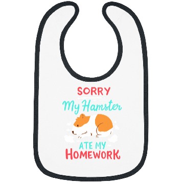 Discover Hamster Homework Student School Bibs