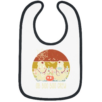 Discover OB nurses Boo Crew Retro Halloween OB GYN nurses Bibs