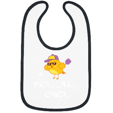 Discover Funny Pickleball Chick With Paddle Cute Pickleball Player Bibs