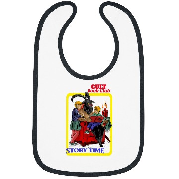 Discover Cult Book Club Satanic vintages Funny Retro Nostalgia Horror Bibs