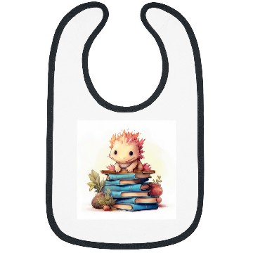 Discover Cute Book Nerd Axolotls Reading Library Bibs