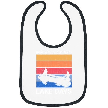 Discover Boat Waves Sun Rays Lake Days Summer Tee Lake Bibs