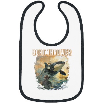 Discover Boat thrower orcas ocean Bibs