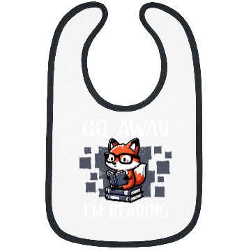 Discover Go Away Im Reading Book Reader Cute Fox Librarians Bibs