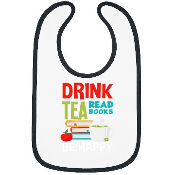 Discover Drink Tea Read Books Book Lover Book Reader Tea Drinker Book Bibs