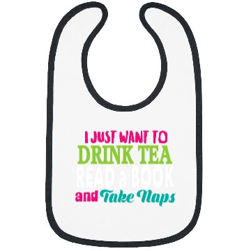 Discover Drink Tea Read A Book Bibs