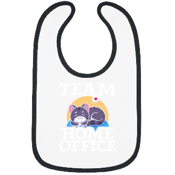 Discover Team homesoffice Computer Cat Lover Remotely Worker Bibs