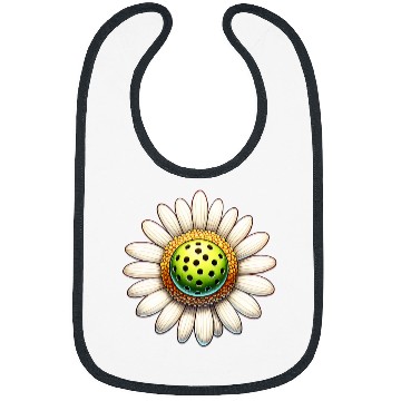 Discover Cute Pickleball Daisy Flower for Paddleball Grandma Bibs