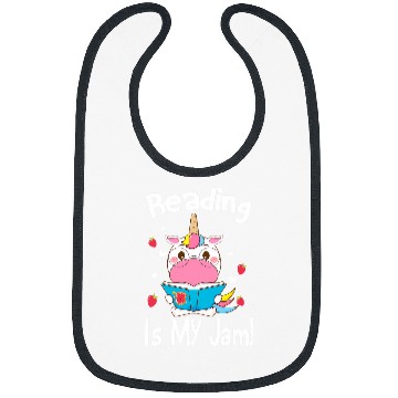 Discover Cute Unicorns Reading Is My Jam Teacher Book Nerds Bibs
