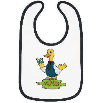 Discover Duck Reading Book Bibs