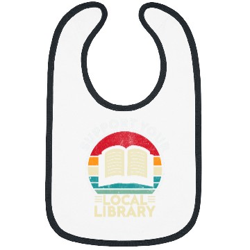 Discover Support Your Local Library Book Lovers 2 Bibs