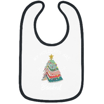 Discover My Holidays Are Booked Christmas Tree Book Bibs
