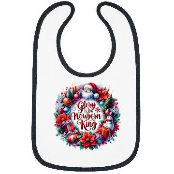 Discover Glory To The Nowborn King Christmas Bibs