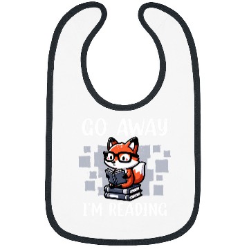 Discover Go Away Im Reading Book Reader Cute Funny Fox Loves Books Bibs