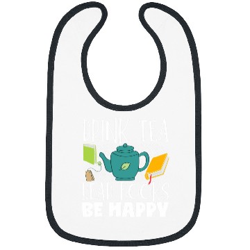 Discover Drink Tea Read Books Be Happy Reading Book Reader Bibs