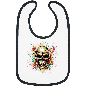 Discover Skull Graffiti Style Comic Book Vector Illustration For Men Bibs