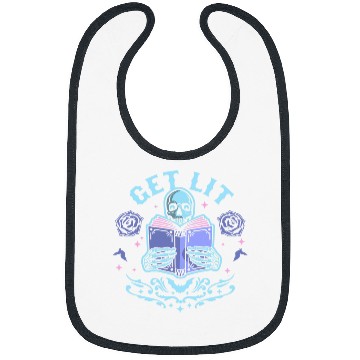 Discover Get Lit Literature Skeletons Reading Book Library Book Lover Bibs