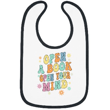 Discover Open A Book Open Your Mind Book Reader Flower Apparel Bibs
