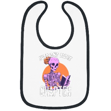 Discover One More Chapter Skeletons Book Halloween Reading Teacher Bibs