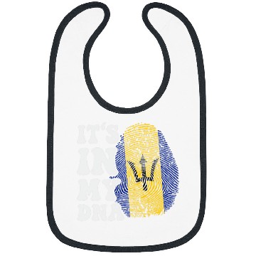 Discover Funny its in my DNA Barbados flag Fingerprint Bibs