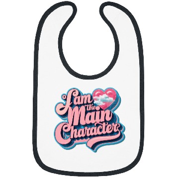 Discover Im a the main character cute retro cloudy romantissc Bibs