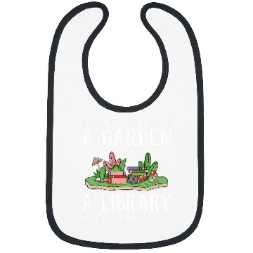 Discover Garden Library Bookworm Book Lover Bibs
