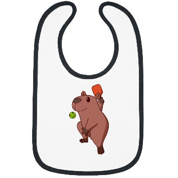 Discover Cute Kawaii capybaras Playing Pickleball Bibs