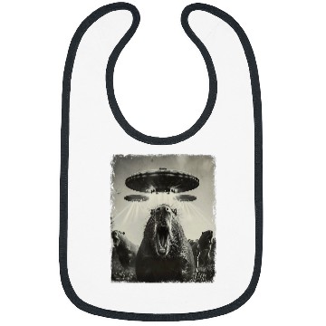 Discover capybaras Capibara UFO Alien Extraterrestrial Selfie Bibs