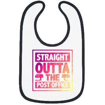 Discover Straight Outta The Post Office Postal Worker Mailman Novelty 3 Bibs