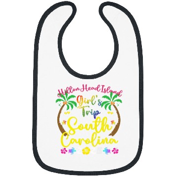 Discover Girls Trip 2025 Summer South Carolina Hilton Head Souvenir Bibs